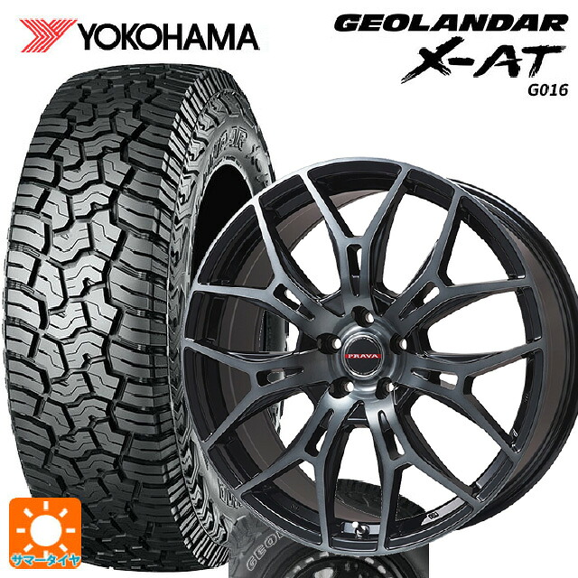 235/70R16 104/101Q ヨコハマ ジオランダー X-AT G016 ホワイトレター 正規品 ビックウェイ レイシーン プラバ 7M ブラッククリア 16-6.5J 国産車用 サマータイヤホイール4本セット