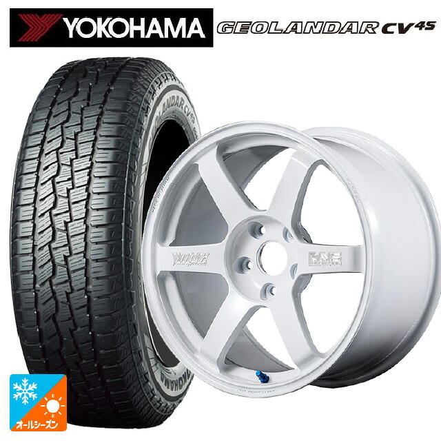 225/55R19 99V ヨコハマ ジオランダー CV 4S G061 正規品 レイズ ボルクレーシング TE37サーガ S-プラス 30TH マシニングバージョン WH 19-8.5J 国産車用 オールシーズンタイヤホイール4本セット|タイヤホイール専門店コニシタイヤ