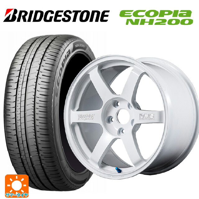 195/60R17 90H ブリヂストン エコピア NH200 正規品 レイズ ボルクレーシング TE37サーガ S-プラス 30TH マシニングバージョン WH 17-7J 国産車用 サマータイヤホイール4本セット