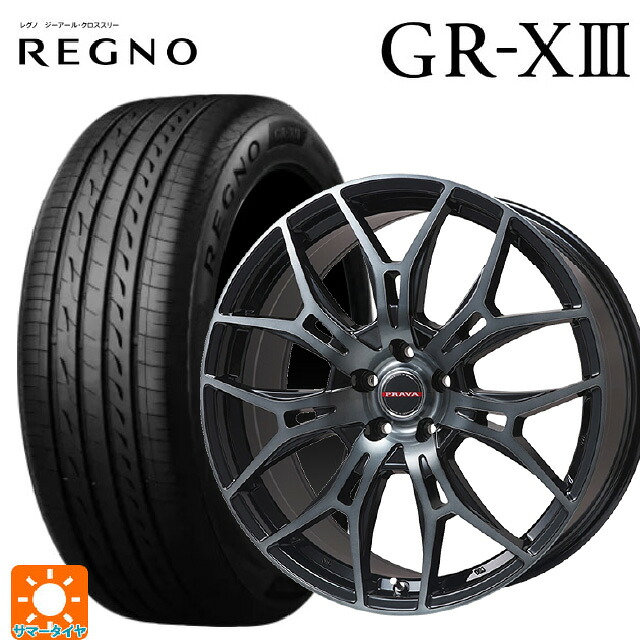 245/40R19 98W XL ブリヂストン レグノ GR-X3 正規品 # ビックウェイ レイシーン プラバ 7M ブラッククリア 19-8J 国産車用 サマータイヤホイール4本セット