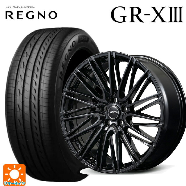 245/50R19 101V ブリヂストン レグノ GR-X3 正規品 # エムアイディー レフィナーダ モーション6 グロスブラック 19-8J 国産車用 サマータイヤホイール4本セット|タイヤホイール専門店コニシタイヤ