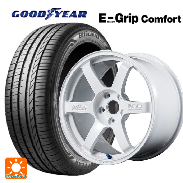 225/40R19 93W XL グッドイヤー エフィシェントグリップ コンフォート レイズ ボルクレーシング TE37サーガ S-プラス 30TH マシニングバージョン WH 19-8.5J 国産車用 サマータイヤホイール4本セット|タイヤホイール専門店コニシタイヤ