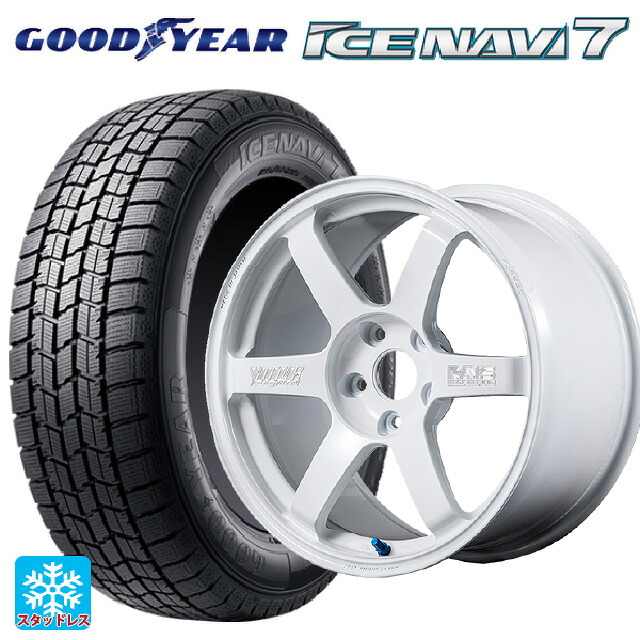 2024年製 195/60R17 90Q グッドイヤー アイスナビ7(数量限定) レイズ ボルクレーシング TE37サーガ S-プラス 30TH マシニングバージョン WH 17-7J 国産車用 スタッドレスタイヤホイール4本セット 207,045円