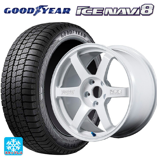 2024年製 215/55R17 94Q グッドイヤー アイスナビ8 # レイズ ボルクレーシング TE37サーガ S-プラス 30TH マシニングバージョン WH 17-8J 国産車用 スタッドレスタイヤホイール4本セット|タイヤホイール専門店コニシタイヤ