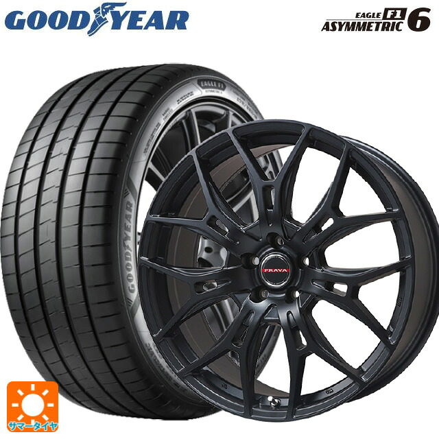245/40R19 98Y XL グッドイヤー イーグル F1 アシメトリック6 ビックウェイ レイシーン プラバ 7M セミグロスブラック 19-8J 国産車用 サマータイヤホイール4本セット