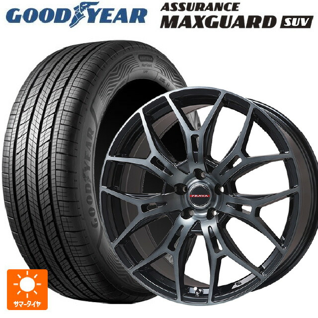 225/65R17 102V グッドイヤー アシュアランス マックスガード SUV ビックウェイ レイシーン プラバ 7M ブラッククリア 17-7J 国産車用 サマータイヤホイール4本セット 104,016円