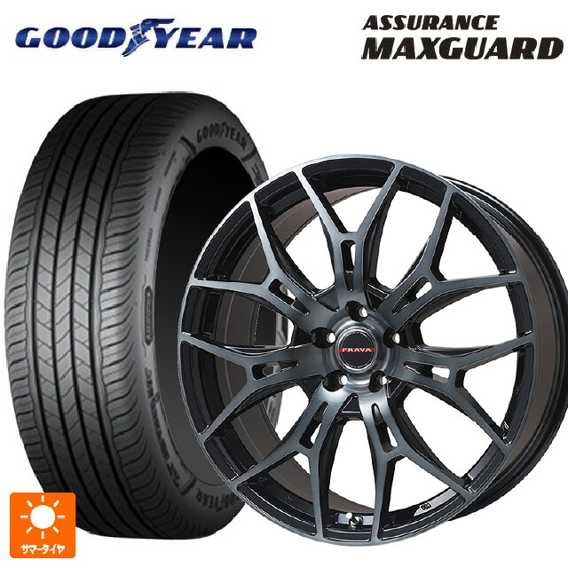 205/45R17 84W グッドイヤー アシュアランス マックスガード ビックウェイ レイシーン プラバ 7M ブラッククリア 17-7J 国産車用 サマータイヤホイール4本セット｜タイヤホイール専門店コニシタイヤ