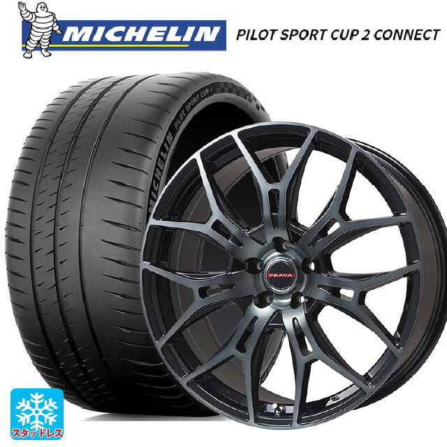 235/35R19 91Y XL ミシュラン 正規品 パイロットスポーツカップ2コネクト ビックウェイ レイシーン プラバ 7M ブラッククリア 19-8J 国産車用 サマータイヤホイール4本セット