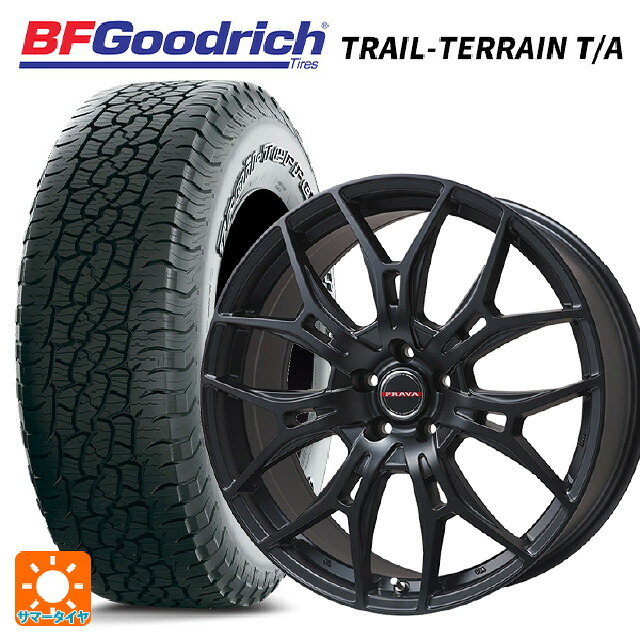 225/65R17 102T BFグッドリッチ トレイルテレーン T/A ホワイトレター 正規品 # ビックウェイ レイシーン プラバ 7M セミグロスブラック 17-7J 国産車用 サマータイヤホイール4本セット｜タイヤホイール専門店コニシタイヤ