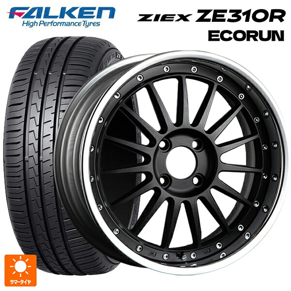 195/50R16 88V XL ファルケン ジークス ZE310R エコラン タナベ SSR プロフェッサー TF1R フラットブラック 16-6.5J 国産車用 サマータイヤホイール4本セット