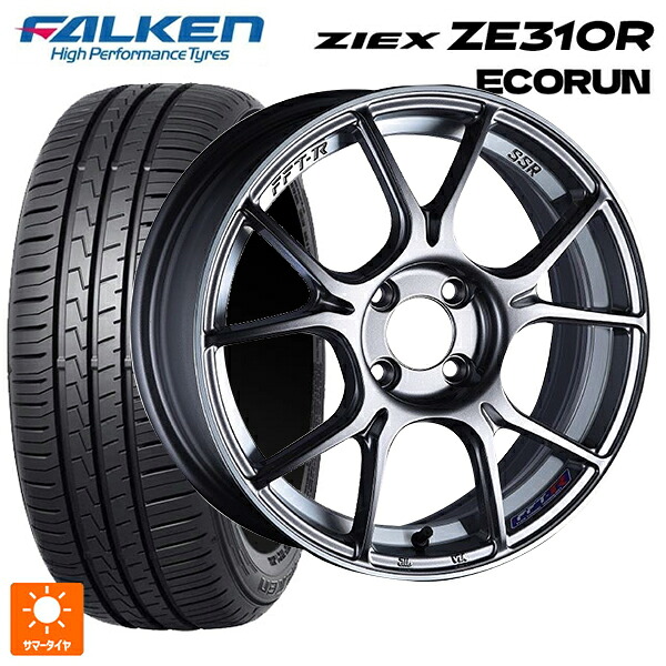 215/60R17 96H ファルケン ジークス ZE310R エコラン タナベ SSR GT X02 ダークシルバー 17-7J 国産車用 サマータイヤホイール4本セット