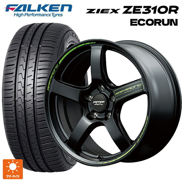 235/50R18 101W XL ファルケン ジークス ZE310R エコラン エムアイディー MIDレーシング R50 タイプS セミグロスブラック 18-8J 国産車用 サマータイヤホイール4本セット|タイヤホイール専門店コニシタイヤ
