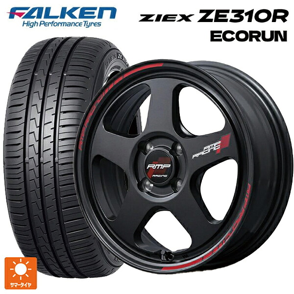 185/65R15 88H ファルケン ジークス ZE310R エコラン エムアイディー MIDレーシング TR50 ターマックブラック 15-7J 国産車用 サマータイヤホイール4本セット