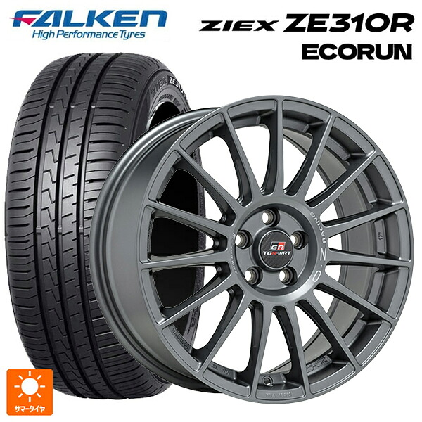 215/60R17 96H ファルケン ジークス ZE310R エコラン オーゼット レーシング スーパーツーリズモ TGR-WRT ラリーグラファイト 17-7J 国産車用 サマータイヤホイール4本セット