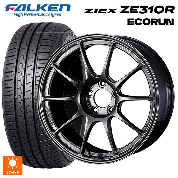 トヨタ GRヤリス(PA系)用 225/40R18 92W XL ファルケン ジークス ZE310R エコラン ウェッズ ウェッズスポーツ TC105X フォージド EJ-TITAN 新品サマータイヤホイール 4本セット|タイヤホイール専門店コニシタイヤ