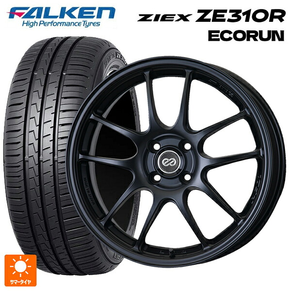 185/60R15 88H XL ファルケン ジークス ZE310R エコラン エンケイ パフォーマンスライン PF01 マットブラック 15-6.5J 国産車用 サマータイヤホイール4本セット