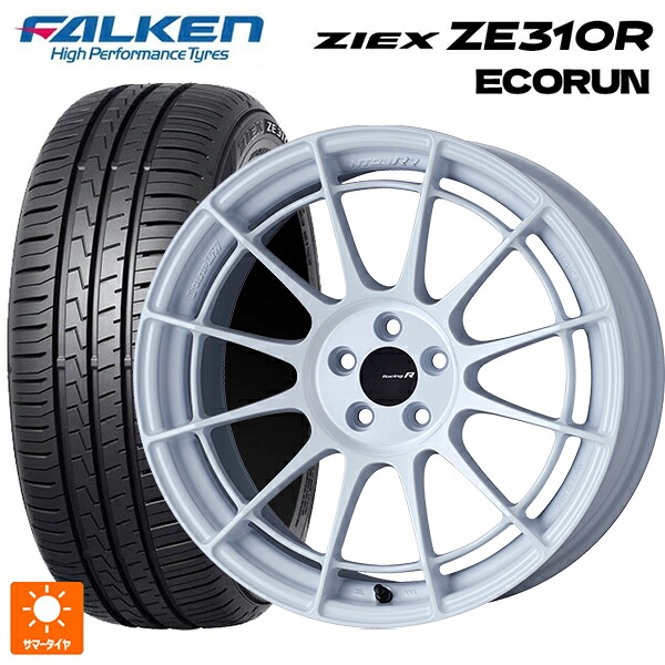 235/50R18 101W XL ファルケン ジークス ZE310R エコラン エンケイ レーシングレボリューション NT03RR ホワイト 18-9J 国産車用 サマータイヤホイール4本セット