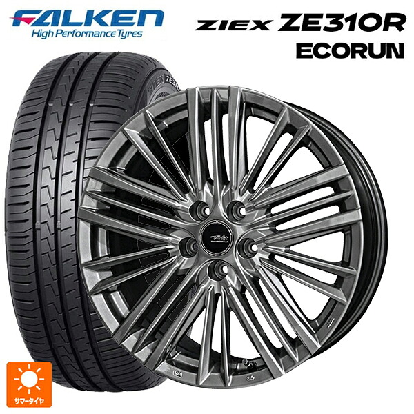 レクサス LBX(10系)用 225/55R18 98V ファルケン ジークス ZE310R エコラン 共豊 テイラー TL1 ハイパーメタルブラック 新品サマータイヤホイール 4本セット