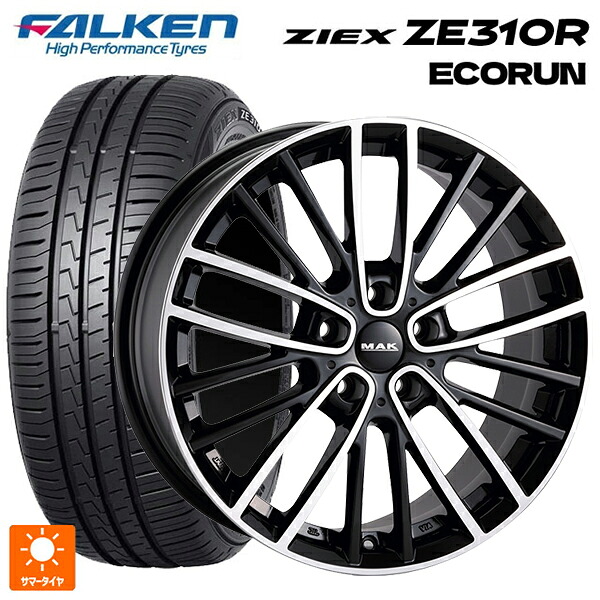 ミニ エースマン(J05)用 205/55R17 95W XL ファルケン ジークス ZE310R エコラン 阿部商会 マック チェルシー ブラックミラー 新品サマータイヤホイール 4本セット 97,724円