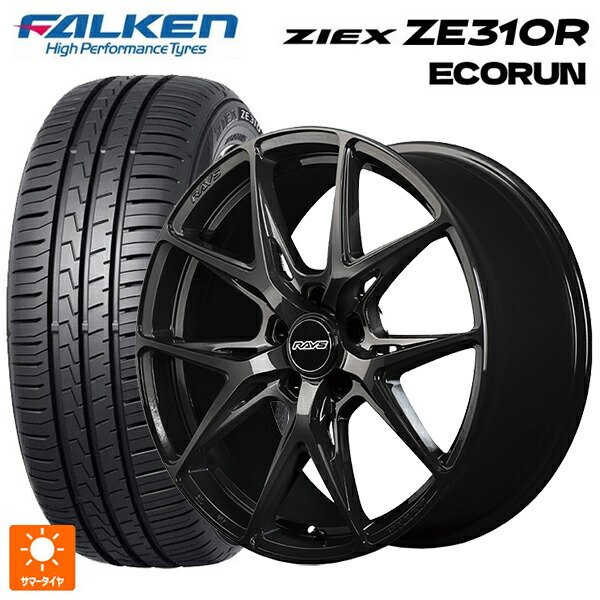 215/45R18 93W XL ファルケン ジークス ZE310R エコラン レイズ RS VV21S BXZ 18-8J 国産車用 サマータイヤホイール4本セット