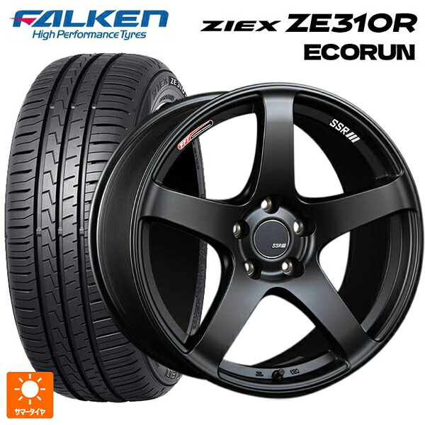 215/50R17 95W XL ファルケン ジークス ZE310R エコラン タナベ SSR GT V01 フラットブラック/レッドライン 17-7J 国産車用 サマータイヤホイール4本セット|タイヤホイール専門店コニシタイヤ