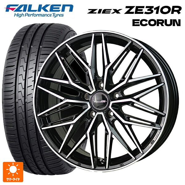 スバル クロストレック(5AA-GUE)用 225/55R18 98V ファルケン ジークス ZE310R エコラン ホットスタッフ プレシャス アスト M3 # BK/P 新品サマータイヤホイール 4本セット