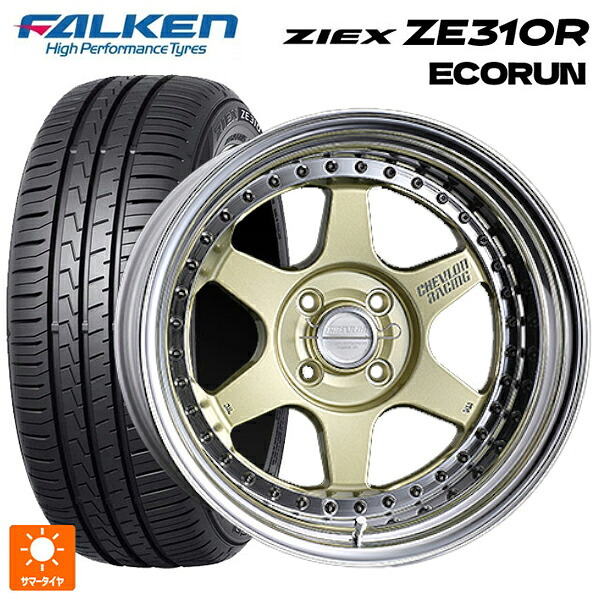 205/60R16 96W XL ファルケン ジークス ZE310R エコラン スーパースター シェブロンレーシング S1プラス アンダーヘッド PLATINUM GOLD 16-6.5J 国産車用 サマータイヤホイール4本セット