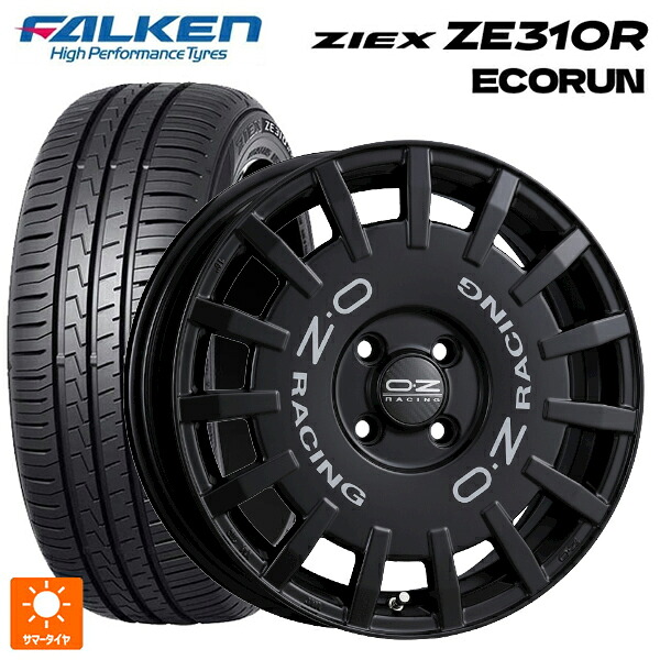 205/60R16 96W XL ファルケン ジークス ZE310R エコラン オーゼット レーシング ラリーレーシング マットブラック 16-7J 国産車用 サマータイヤホイール4本セット