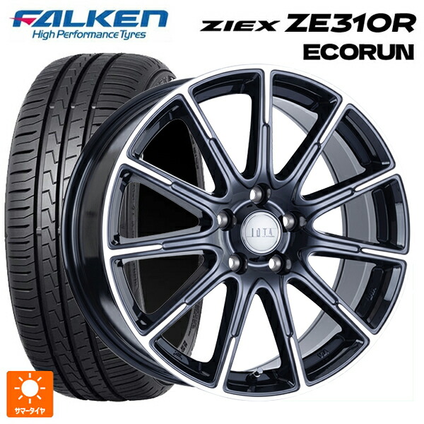 225/65R17 102V ファルケン ジークス ZE310R エコラン 阿部商会 ラ･ストラーダ ティラード イオタ ブラックポリッシュ 17-6.5J 国産車用 サマータイヤホイール4本セット