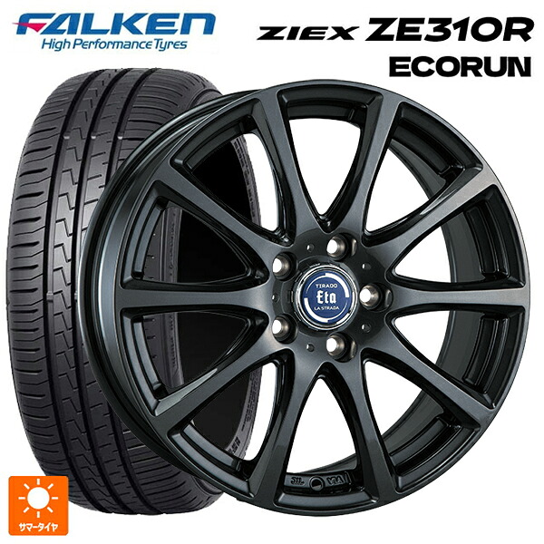 215/45R18 93W XL ファルケン ジークス ZE310R エコラン 阿部商会 ラ･ストラーダ ティラード イータ グラファイト・グレー 18-7.5J 国産車用 サマータイヤホイール4本セット