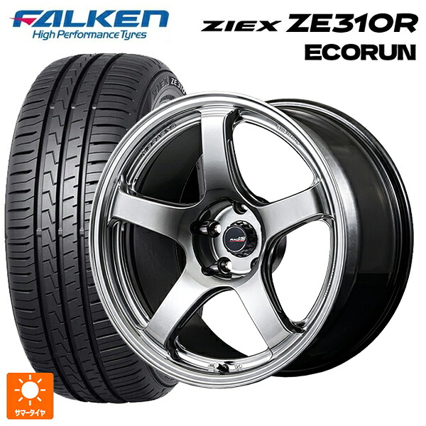 225/55R18 98V ファルケン ジークス ZE310R エコラン エムアイディー MIDレーシング R50 エボ HSI 18-8.5J 国産車用 サマータイヤホイール4本セット