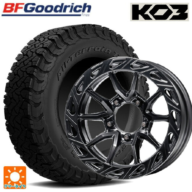 215/65R16 103/100S BFグッドリッチ オールテレーン TA KO3 ブラックレター 正規品 エムズスピード ジュリア ガンマ MAT BLACK 16-6J 国産車用 サマータイヤホイール4本セット｜タイヤホイール専門店コニシタイヤ
