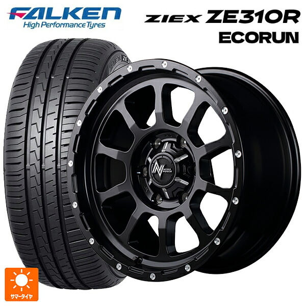 205/60R16 96W XL ファルケン ジークス ZE310R エコラン エムアイディー ナイトロパワー M10パーシング セミグロスブラック／マシニング 16-7J 国産車用 サマータイヤホイール4本セット