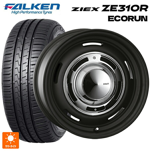 185/65R15 88H ファルケン ジークス ZE310R エコラン クリムソン ディーン クロスカントリー マットブラック 15-6J 国産車用 サマータイヤホイール4本セット|タイヤホイール専門店コニシタイヤ