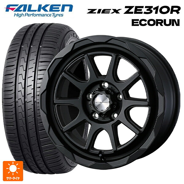 205/60R16 96W XL ファルケン ジークス ZE310R エコラン ウェッズ マッドヴァンス06 フルマットブラック 16-7J 国産車用 サマータイヤホイール4本セット｜タイヤホイール専門店コニシタイヤ