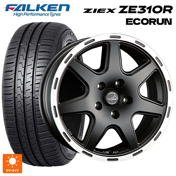 ジープ レネゲード(BU/BV系)用 215/60R17 96H ファルケン ジークス ZE310R エコラン 阿部商会 ラ･ストラーダ ティラードクロス マットブラックリムポリッシュ 新品サマータイヤホイール 4本セット