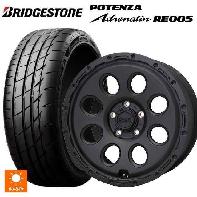 205/45R17 88W XL ブリヂストン ポテンザ アドレナリン RE005 正規品 ホットスタッフ マッドクロス リーコン MBK 17-7.5J 国産車用 サマータイヤホイール4本セット|タイヤホイール専門店コニシタイヤ