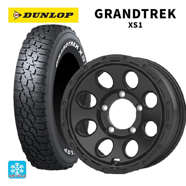 215/70R16 100/97N ダンロップ グラントレックXS1 ホワイトレター ホットスタッフ マッドクロス リーコン MBK 16-6J 国産車用 スタッドレスタイヤホイール4本セット|タイヤホイール専門店コニシタイヤ