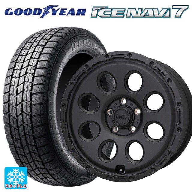 215/55R17 94Q グッドイヤー アイスナビ7(数量限定) # ホットスタッフ マッドクロス リーコン MBK 17-7.5J 国産車用 スタッドレスタイヤホイール4本セット|タイヤホイール専門店コニシタイヤ