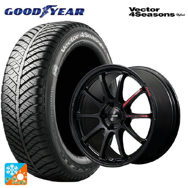 215/45R18 89H グッドイヤー ベクターフォーシーズンズ ハイブリッド レイズ グラムライツ 57NR リミテッド2 SB 18-7.5J 国産車用 オールシーズンタイヤホイール4本セット|タイヤホイール専門店コニシタイヤ