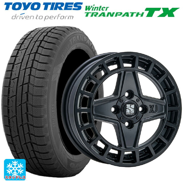 2024年製 165/65R14 79Q トーヨー ウインタートランパス TX # エムエルジェイ エクストリームJ クアッド サテンブラック 14-4.5J 国産車用 スタッドレスタイヤホイール4本セット|タイヤホイール専門店コニシタイヤ