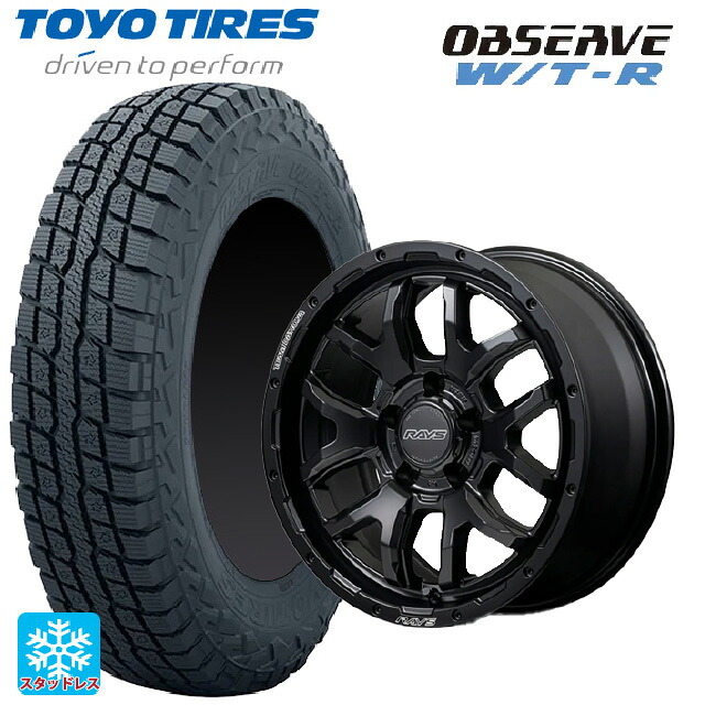 225/70R16 102/99Q トーヨー オブザーブ W/T-R レイズ チームデイトナ F6 ブースト ブラックエディション # BOJ 16-7J 国産車用 スタッドレスタイヤホイール4本セット|タイヤホイール専門店コニシタイヤ