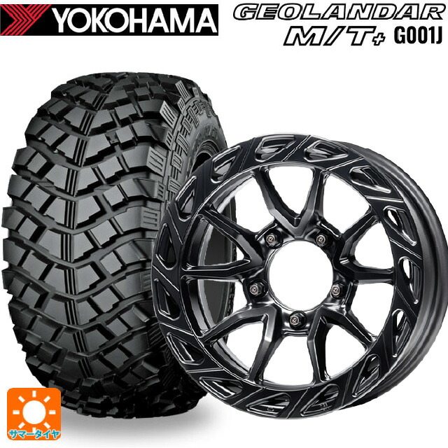 195R16 104/102Q ヨコハマ ジオランダー M/Tプラス G001J 正規品 エムズスピード ジュリア ガンマ MAT BLACK 16-6J 国産車用 サマータイヤホイール4本セット｜タイヤホイール専門店コニシタイヤ