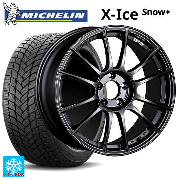 225/55R19 103H XL ミシュラン 正規品 エックスアイス スノー プラス # タナベ SSR GT X04 ダークガンメタ 19-8.5J 国産車用 スタッドレスタイヤホイール4本セット|タイヤホイール専門店コニシタイヤ