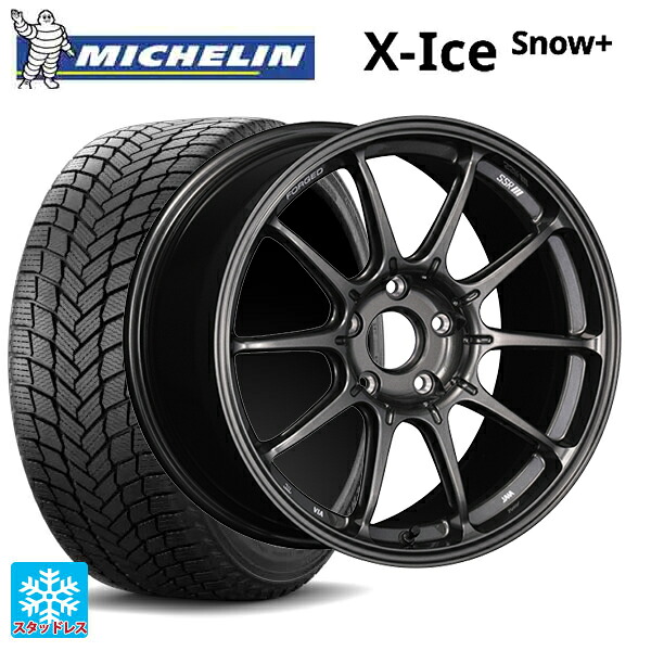 225/45R18 95H XL ミシュラン 正規品 エックスアイス スノー プラス # タナベ SSR GT X01 フォージド GT ガンメタ 18-8.5J 国産車用 スタッドレスタイヤホイール4本セット|タイヤホイール専門店コニシタイヤ