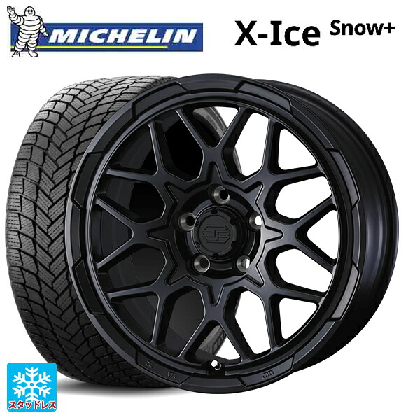 215/60R17 100H XL ミシュラン 正規品 エックスアイス スノー プラス # ウェッズ ウェッズ アドヴェンチャー スタットベルグ2 MBK 17-7J 国産車用 スタッドレスタイヤホイール4本セット|タイヤホイール専門店コニシタイヤ