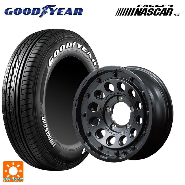 スズキ ジムニーノマド(JC74W)用 195/80R15 107/105N グッドイヤー イーグル ナンバー1 ナスカープラス ホワイトレター エムアイディー ナイトロパワーH12 ショットガン バレルブラック 新品サマータイヤホイール 4本セット｜タイヤホイール専門店コニシタイヤ 82,495円
