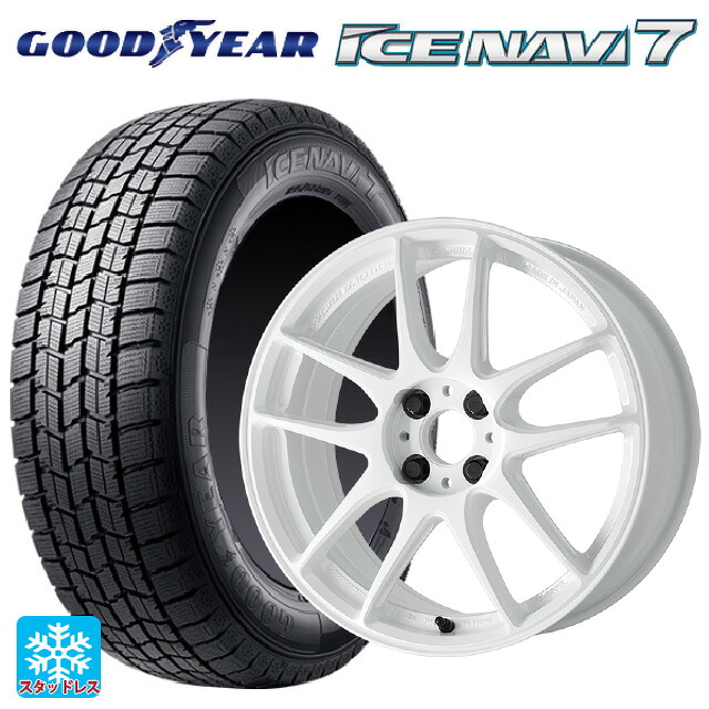 2025年製 215/50R17 91Q グッドイヤー アイスナビ7(数量限定) # ワーク エモーション CR至極 ICW 17-7J 国産車用 スタッドレスタイヤホイール4本セット