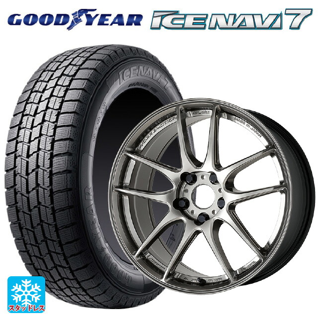 2025年製 215/50R17 91Q グッドイヤー アイスナビ7(数量限定) # ワーク エモーション CR至極 GGM 17-7J 国産車用 スタッドレスタイヤホイール4本セット
