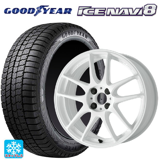 2025年製 215/45R17 87Q グッドイヤー アイスナビ8 # ワーク エモーション CR至極 ICW 17-7J 国産車用 スタッドレスタイヤホイール4本セット